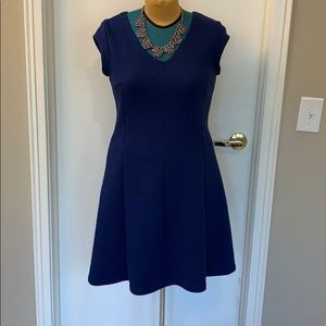 Adrienne Vitradini blue dress